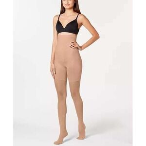 Spanx Hosiery High-Waisted Mid-Thigh Shaping Sheers Women Size C S4 Bronze